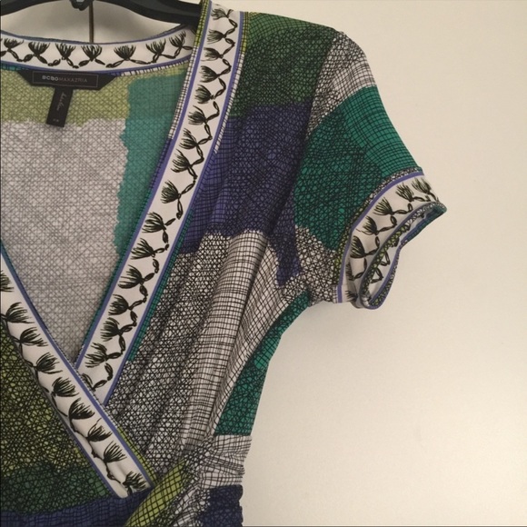 BCBGMaxAzria printed jersey tie-front dress XS - Picture 7 of 8